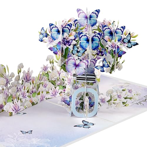 Butterflies Bottle Pop Up Sympathy Cards with Envelopes, Sorry for Your Loss Card, Religious Pop Up Sympathy for Loss of Loved one, Mother, Father, Husband (Butterflies Bottle) - color: Butterflies Bottle