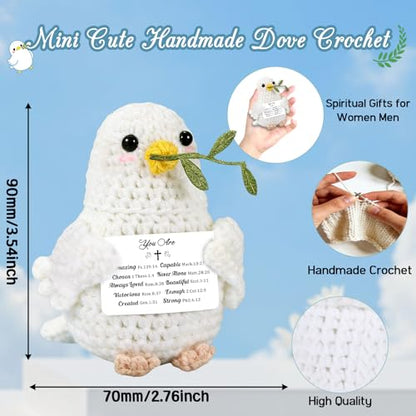 Baptism Gifts for Women Men Adults - Positive Crochet Dove Christian Gifts - style: You Are