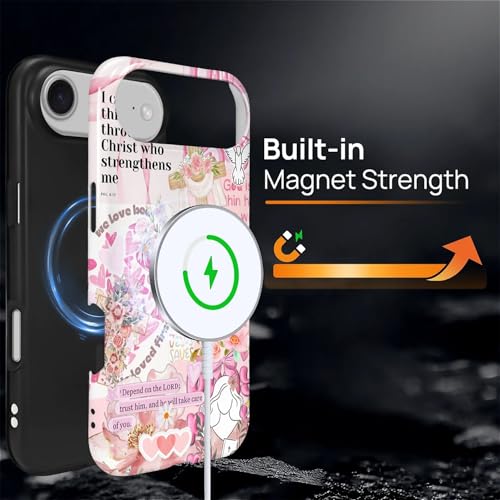 Magnetic Case for iPhone 17 Air, Compatible with Magsafe PC Hard Shell & Silicone Inner Bumper Anti-Scratch Full-Body Cover Shockproof Slim Design Retro Newspaper Collage Religious Jesus - color: Retro Newspaper Collage Religious Jesus, size: iPhone 17 Ai