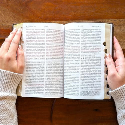 Personalized NLT Personal Size Giant Print Bible – Filament Enabled | LeatherLike Rustic Brown, Indexed Red Letter Edition | Custom Engraved | 12-Point Large Print | New Living Translation with Filament App, Verse Finder & Maps | 8.875” x 5.875” (Man of F