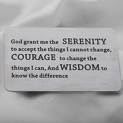 TGBJE Inspirational Wallet Card Inspirational Christian Bible Verse Gift Religious Gift Serenity Prayer Gift God Grant Me The Serenity to Accept The Things Gift - color: SERENITY Wallet Card