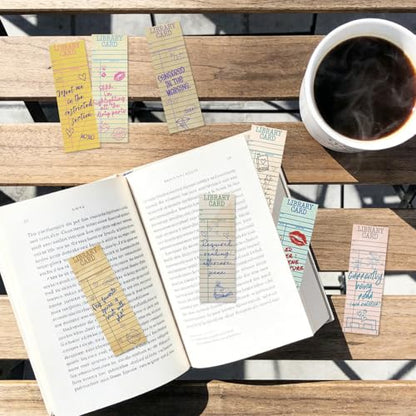100 Pcs Spicy Romance Paper Bookmarks, Funny Smut Library Card Paper Bookmark for Women Man, Retro Library Page Marks for Adults Reading Lovers Bookish Accessories Gifts - color: Spicy Romance