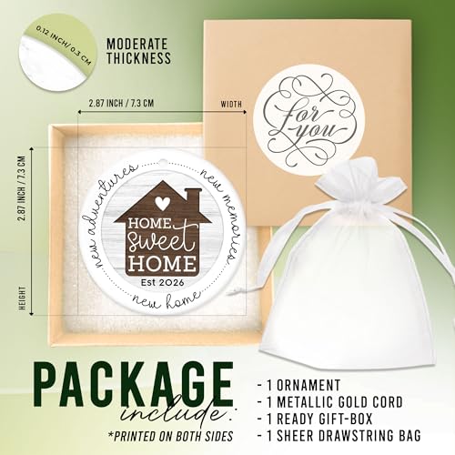 HEXMOZ New Home Gift Ideas - New Home Ornament 2026 - color: Home 2026