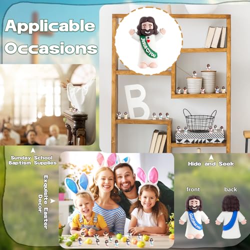 Little Mini Jesus Figures, Tiny Brown, Black, Baby Jesus Loves You Figures - size: 160pcs