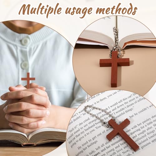100 Sets Funeral Favors Wooden Cross Angel Keychain, Memorial Decorations for Celebration of Life Thank You Cards Organza Bags for Guest Baptism Religious Communion Family Friends Christian Gifts - style: Card 1