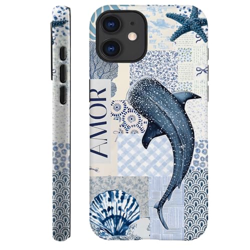 Compatible with iPhone 11,Durable & Shockproof Phone Case Cover Design - Blue Ocean Shark - color: Blue Ocean Shark, size: iPhone 11