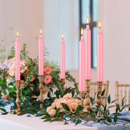 Pliadvbu Set of 20, 4 Inch Tall Unscented Rituals Candles for Altar Meditation Supplies RitualsTaper Candle (Pink, Set of 20) - color: Pink, size: Set of 20