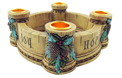 Joy, Faith, Love, Hope Advent Wreath Candle Holder (Single Unit/NC726)