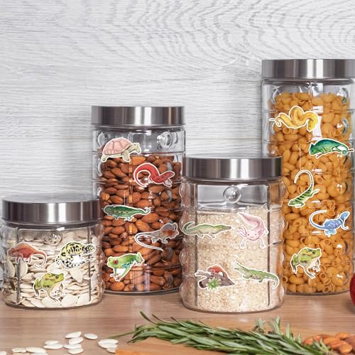 Realistic Reptile Sticker Rolls, 1000Pcs Watercolor Reptile Animals - style: Relistic Reptile Animal