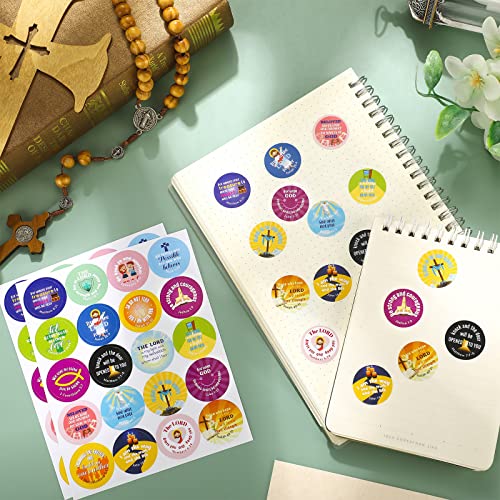 Geyee 600 Pcs Christian Religious Stickers for Kids, Bible Style - style: Bible Style