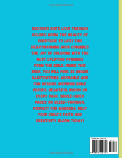 Bible Verse Coloring Book for Kids: Cute Kawaii Christian Coloring Pages with Inspiring Scripture and Easy Educational Bible Quotes for Toddlers, Boys and Girls (8.5 x 11 Inches)