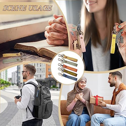 Jeyiour 20 Pcs Christian Keychains Bible Key Chain Bulk - color: Pastel Colors