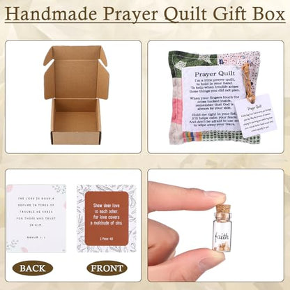 Redbaker 6 Pack Mini Pocket Prayer Quilt with Cross Inside Gift Set