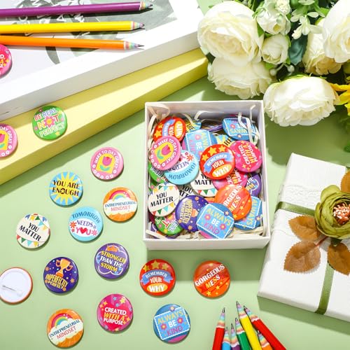 Yinkin 240 Pcs Button Pins, Classroom Rewards - style: Various Styles