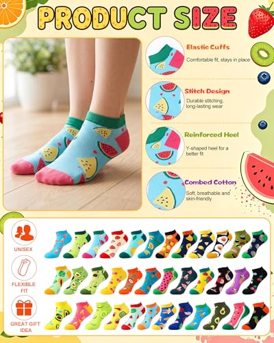 Vabean 36 Funny Men's Socks - color: Fruits Pattern