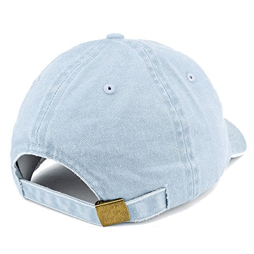 Trendy Apparel Shop Cross Embroidered Washed Cotton Adjustable Cap - color: Light Blue