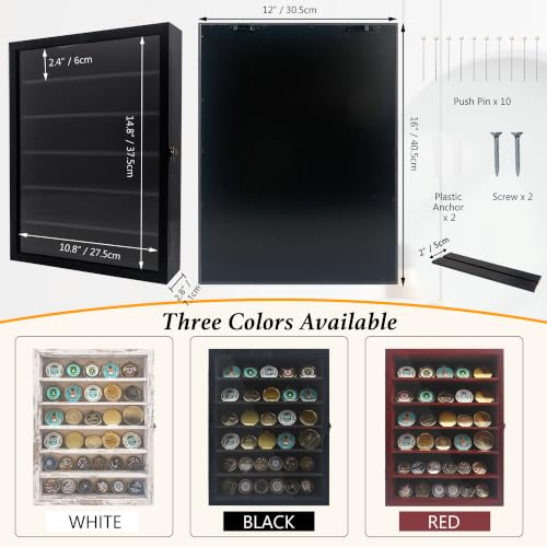 GMFrames 12x16 Wooden Shadow Box Frame with Removable Shelves Deep Display Case for Military Medals Keepsakes White - color: White, size: 12x16