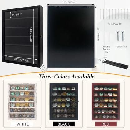 GMFrames 12x16 Wooden Shadow Box Frame with Removable Shelves Deep Display Case for Military Medals Keepsakes White - color: White, size: 12x16