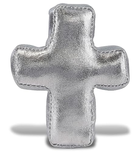 DolliBu Silver Cross Stuffed Plush Toy Gift for Kids and Adults - 3 Inches - size: 3 Inch