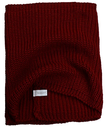 NEOSAN Womens Thick Ribbed Knit Winter Infinity Circle Loop Scarf - color: Burgundy