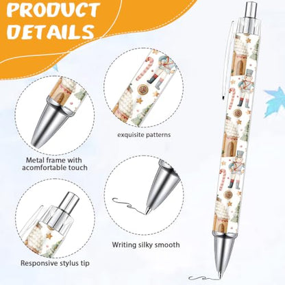 Wxiben 24 Pcs Christmas Gingerbread Man Ballpoint Pens, 1.0mm Black Ink - color: Christmas Gingerbread Man