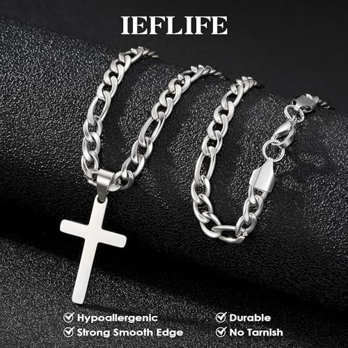 IEFLIFE Gifts for Son Men - Gifts for Son Grandson Boy Cross Necklaces - color: Man