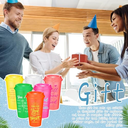 Pickmesh 32 Pcs Christian Gifts Bulk, 16oz Reusable Christian Coffee Cups
