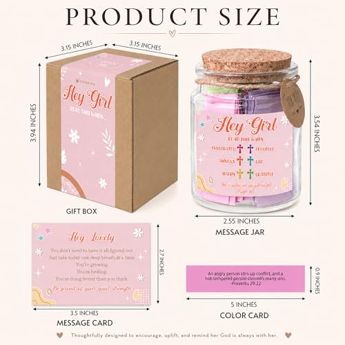 Bible Verse Jar for Teen Girl – Teen Girl Gifts Trendy Stuff, Christian Gift For Teens, Graduation Gifts - color: Bible Verse Jar For Teen Girl