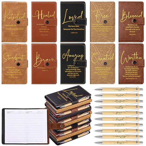 Spakon 40 Pcs Christian Gifts Bulk Prayer Journal with Pens, 5 Colors - color: 5 Colors