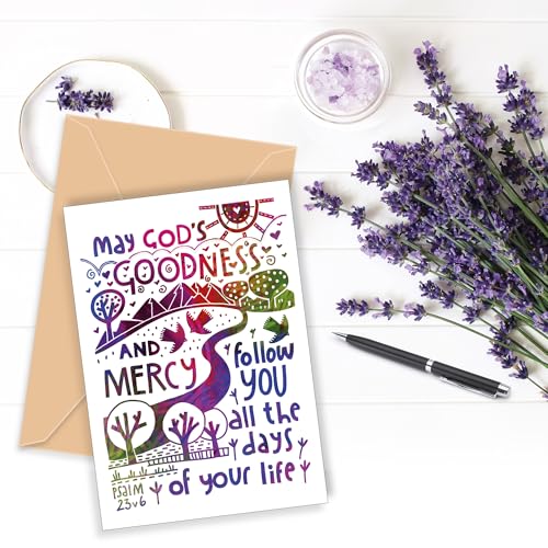 Christian Greeting Cards with Scripture, Pack of 9, Blank with Envelopes - color: Multicolored / CH4001