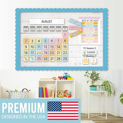Classroom Calendar Set Bulletin Board Decorations, 98pc School Calendar Set - color: Pastel Composition