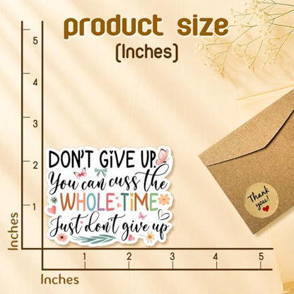 4 Pcs Motivational Quote Sticker Pack for Women - Waterproof Vinyl Decals - color: Multicolor