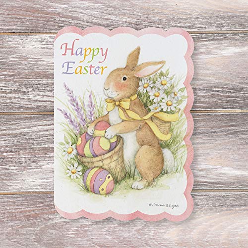 Current Deluxe Die Cut Easter Bunny Greeting Cards - Set of 8, 5 x 7 Inches, Envelopes Included, Inspiring Messages, Great for Announcements, Holiday Notes - color: Die-cut Bunny