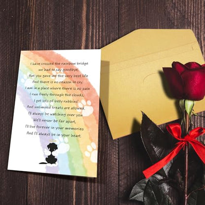 Nchigedy Loss of Dog Sympathy Card for Dog Lover, Pet Sympathy Card for Dogs, Pet Memorial Gift, Pets Bereavement Cards - color: #10