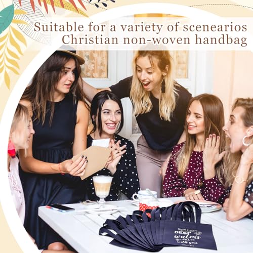 Sweetude 48 Pcs Christian Gift Bags Bulk, Bible Verse Gift Bags for Women - color: Dark Blue, style: Bible