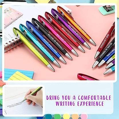 Lincia 100 Pcs Inspirational Ballpoint Pens Bulk, Medium Point, Black Ink - style: Inspirational