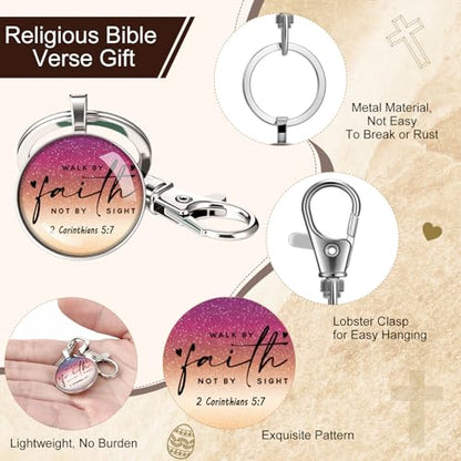 Fumete Christian Keychain Bulk for Wowen Men - style: Gradient Colors