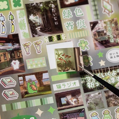 PRSTINCOL Japanese Style Sticker Book, 30 Pages of Street Scene Graffiti Adhesive Stickers for Scrapbooking Journal and Diaries, 7.7 x 4.9 Inch - color: Japanese Style