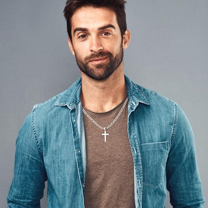 IEFLIFE Gifts for Son Men - Gifts for Son Grandson Boy Cross Necklaces - color: Boyfriend