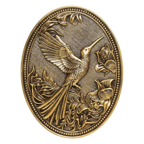 YHSOLAR Hummingbird Vintage Wall Art Bronze Walls Plaque for Hanging - color: Hummingbird