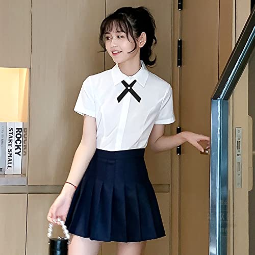 Adjustable Criss Cross Bow Tie School Uniform Pre Tied Bowtie Necktie Women Uniform Tie Cosplay Costume Accessory - color: 02, Black