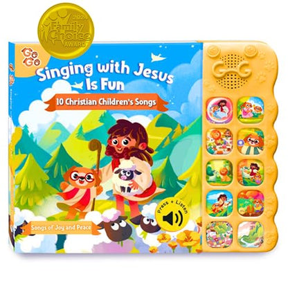 GO GO Bible Songs of Wisdom: Bible Songs Book for Toddlers, 10 Songs, Talking Books for Toddlers 2-4 Years, Sound Books, Sing Along Books, Baby Music Book, Christian Toys for Toddlers - color: Bible Songs of Wisdom