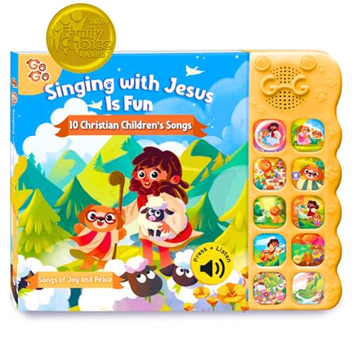 GO GO Bible Songs of Wisdom: Bible Songs Book for Toddlers, 10 Songs, Talking Books for Toddlers 2-4 Years, Sound Books, Sing Along Books, Baby Music Book, Christian Toys for Toddlers - color: Bible Songs of Wisdom