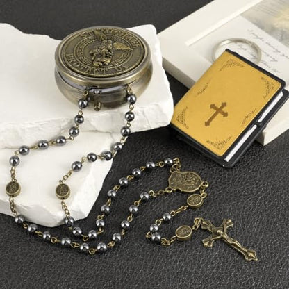 Saint Michael the Archangel Catholic Rosary Necklace - color: Saint Michael B