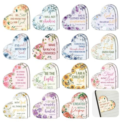 Wxiben 30 Pcs Bible Verse Magnetic Bookmark Christian Book Mark Page Clip - style: Christian Bible