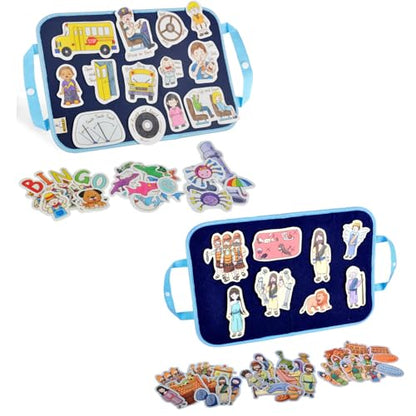 CHEFAN 8 Sets Felt Flannel Boards Stories Included Tower of Babel and Wheels On Bus