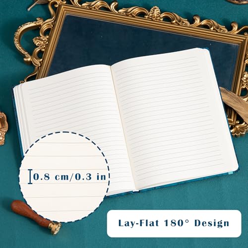 B5 Hardcover Journal for Women & Men -Butterfly Aesthetic Lined Notebook - color: Sky Blue