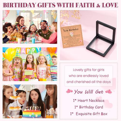3-12 Year Old Birthday Gifts Heart Cross Necklace Gifts - style: 11th Birthday