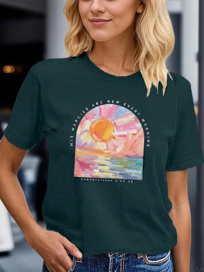 Christian Shirts for Women Jesus Religious Faith Tops - color: Green, size: Large