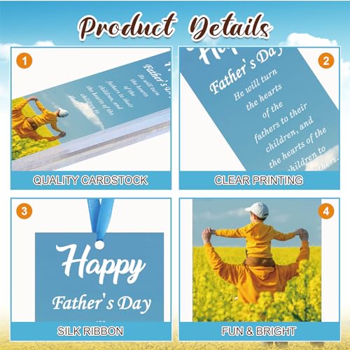 Dispowreath 60 Pcs Dad Malachi 4:6 Bookmarks Religious Christian Bulk - style: Dad Malachi 4:6